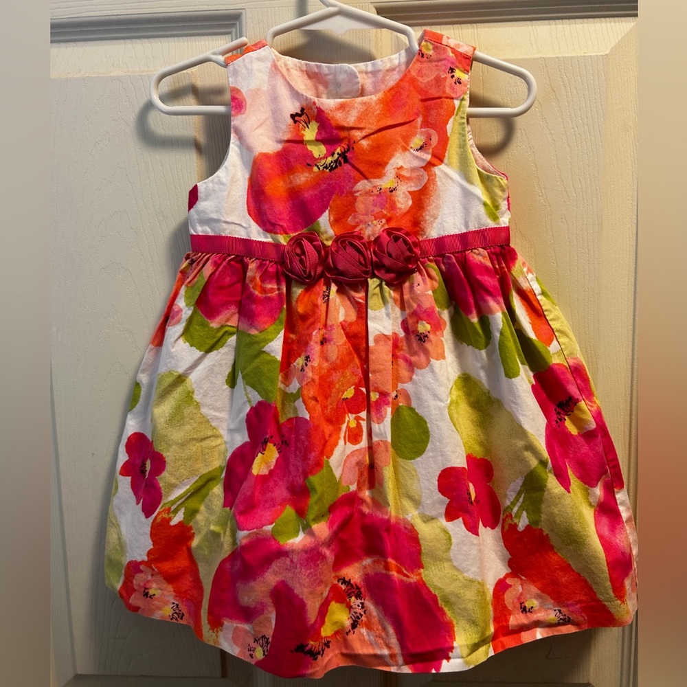Beautiful Dressed Up by Gymboree floral party dress 18-24 mo